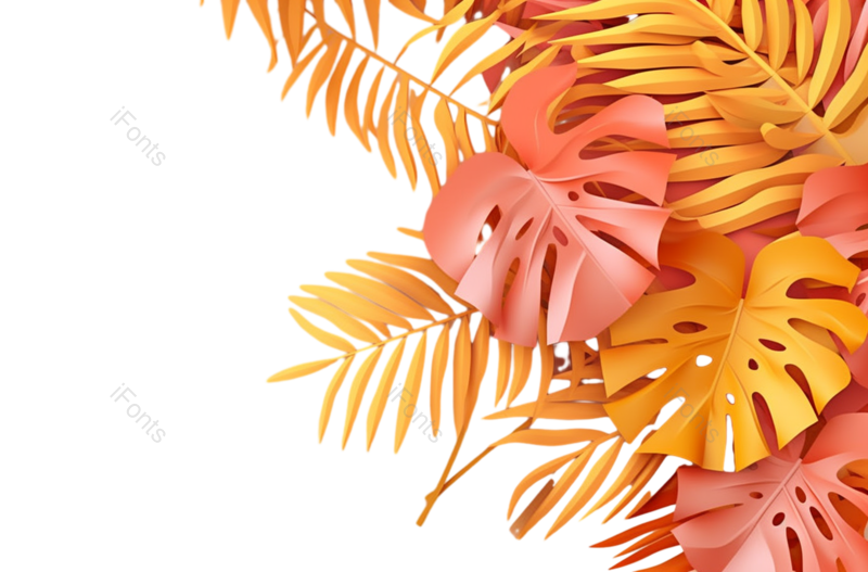 黄色叶子图片,绿叶元素,剪纸树叶PNG,绿色叶子免抠素材